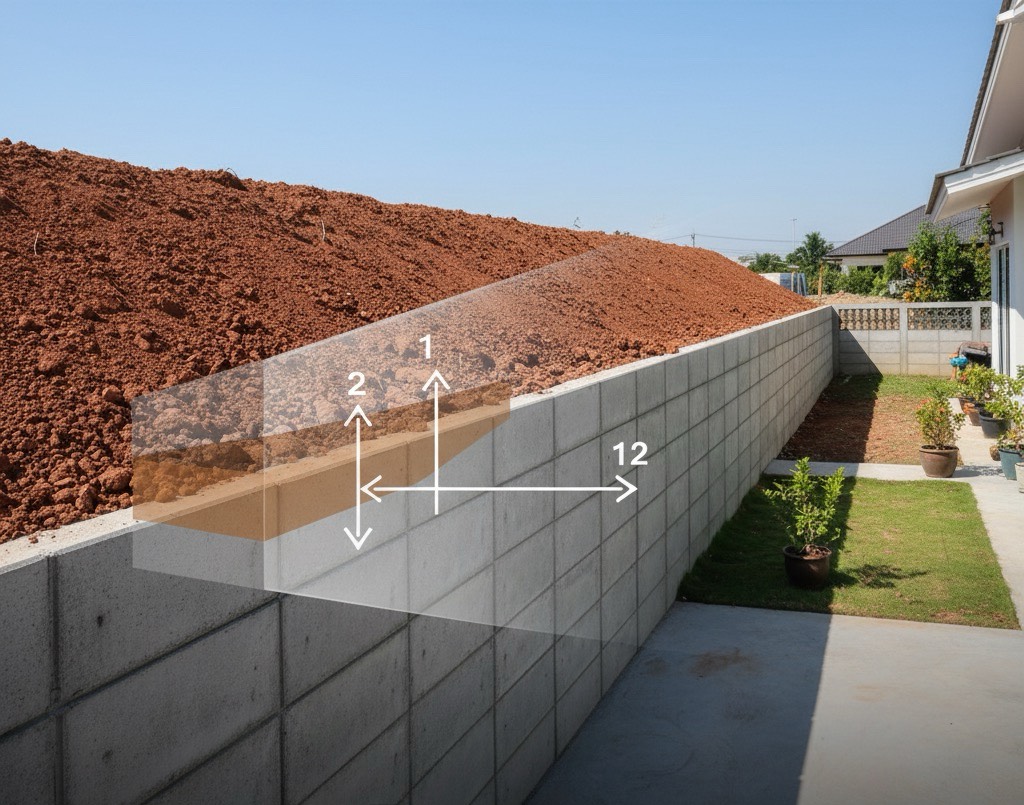 กำแพงกันดินเมื่อต้องถมที่ดิน